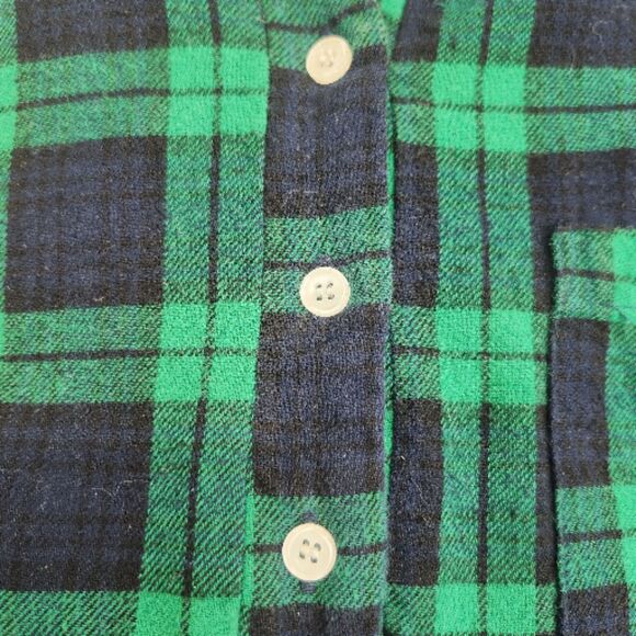 Latuza Cotton Flannel Maxi-Nightgown-L-Tartan Xmas Plaid-Navy/Green-Oversized - Picture 5 of 12